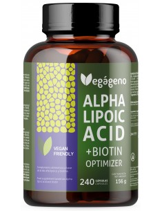 ALA - Acido Alfa Lipoico 600 mg dosis diaria con Biotina para máxima absorción.
