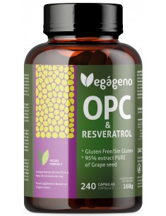 OPC y Resveratrol 240 capsulas apto para veganos 240 capsulas