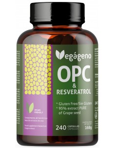OPC y Resveratrol 240 capsulas apto para veganos 240 capsulas