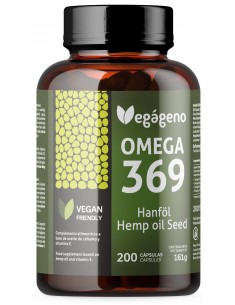 OMEGA 369 200 Capsulas, apto para veganos y vegetarianos.